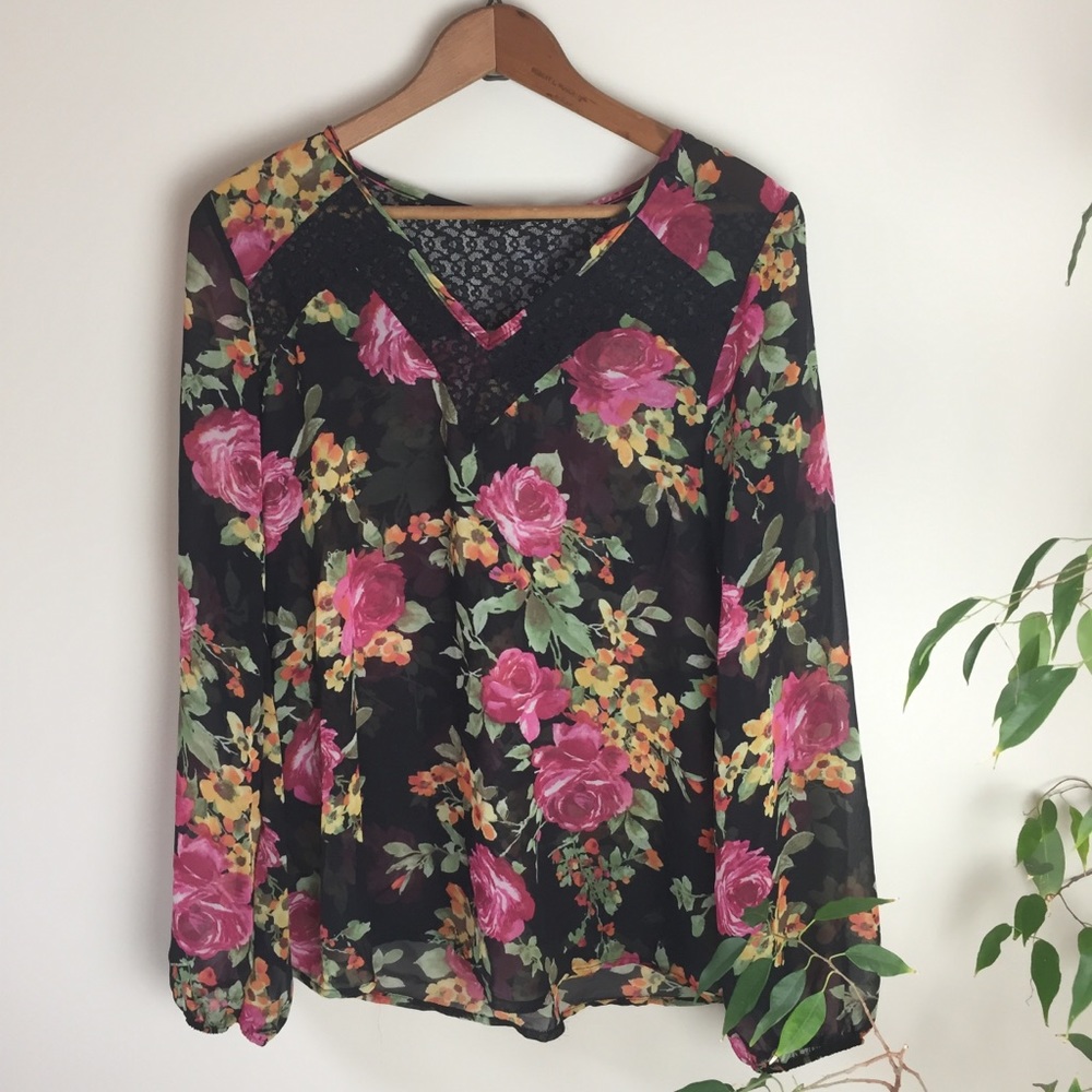 Stitch Fix Papermoon Morlie Lace Inset Blouse NWT
